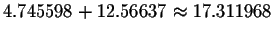 $4.745598+12.56637\approx 17.311968$